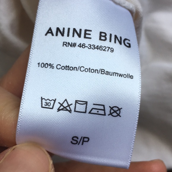 Anine Bing Tiger Tee - White - Picture 4 of 5